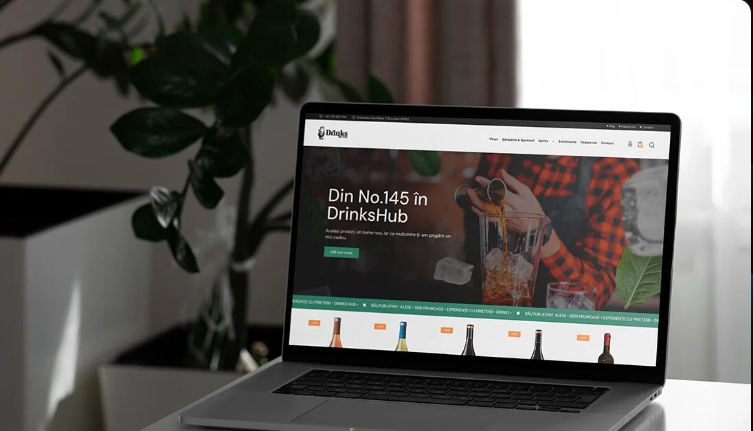 Mockupul magazinului în etapa DrinksHub